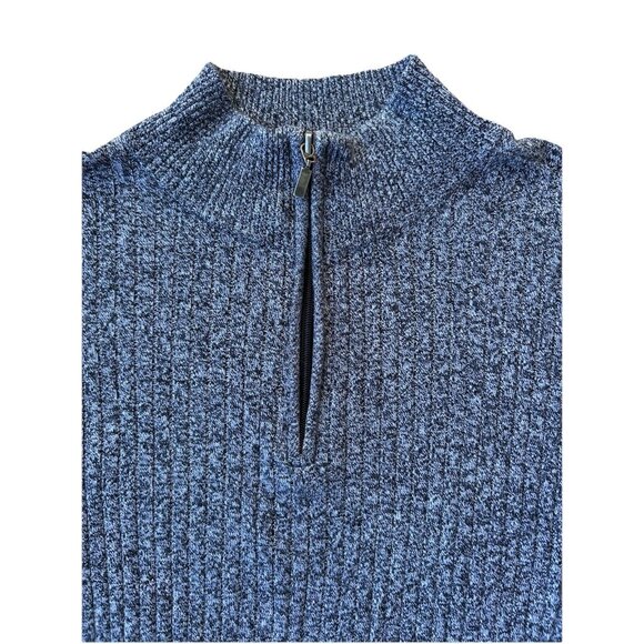 Fairlane Cashmere/Cotton Quarter Zip Pullover Sweater Men's Size Medium Grey - Picture 4 of 8
